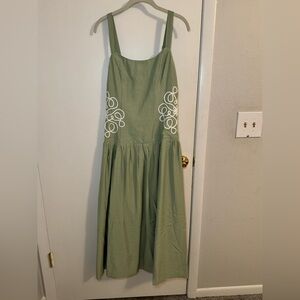 MON RENN Luna embroidered midi dress